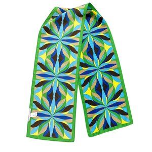 Vintage Old Navy Multicolor Geometric Print Scarf 9.5x58.5 Inches Lightweight Po